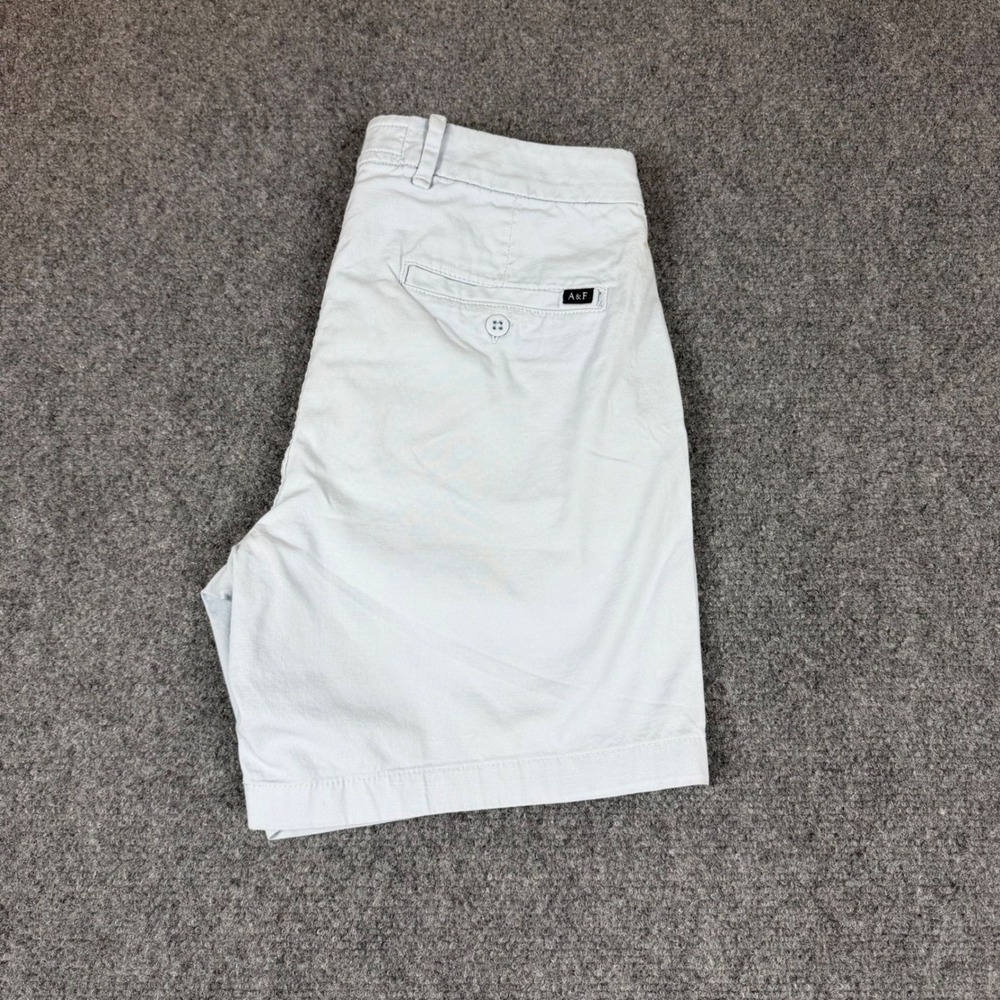 Abercrombie & Fitch Mens 29 Light Blue Stretch Chino Shorts 7 Inseam